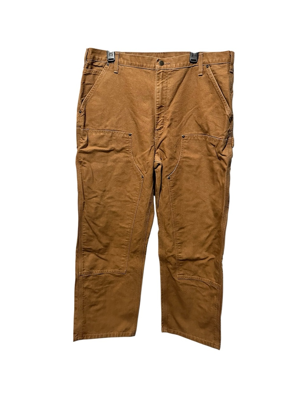 Carhartt Men's Tan Canvas Double Front Work Pants 38x30